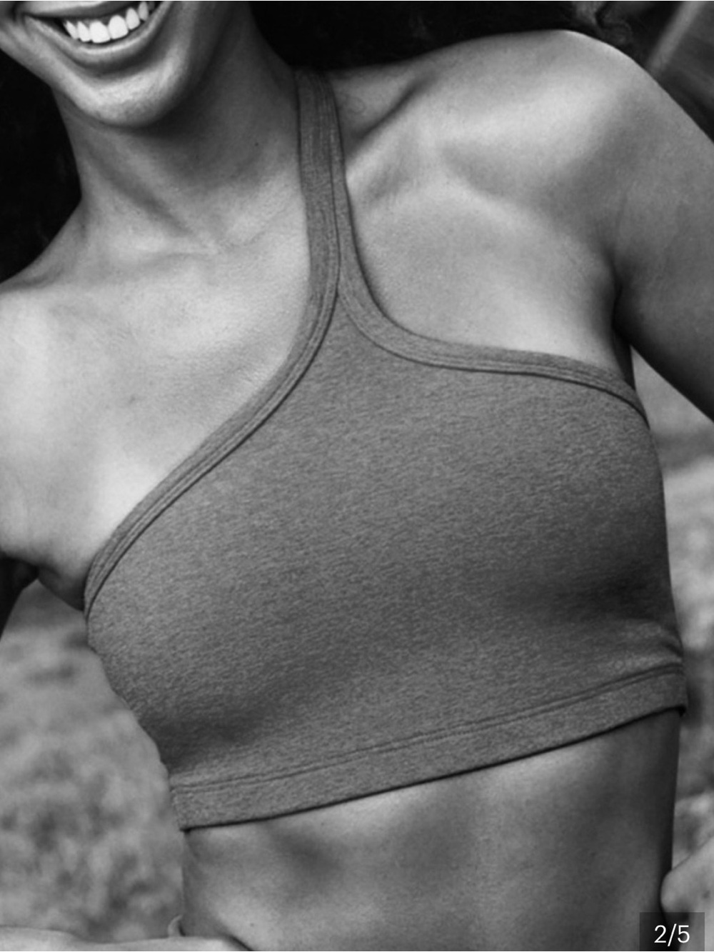 Beyond Yoga One-Shoulder Crop bra/Tank Top in white - Picture 3 of 4